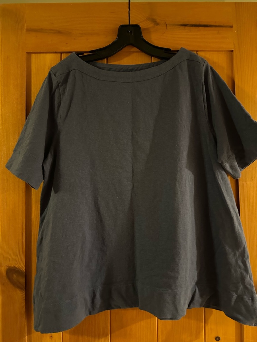 Women’s Relaxed Short Sleeve Top - Blue worn once washed & not dried